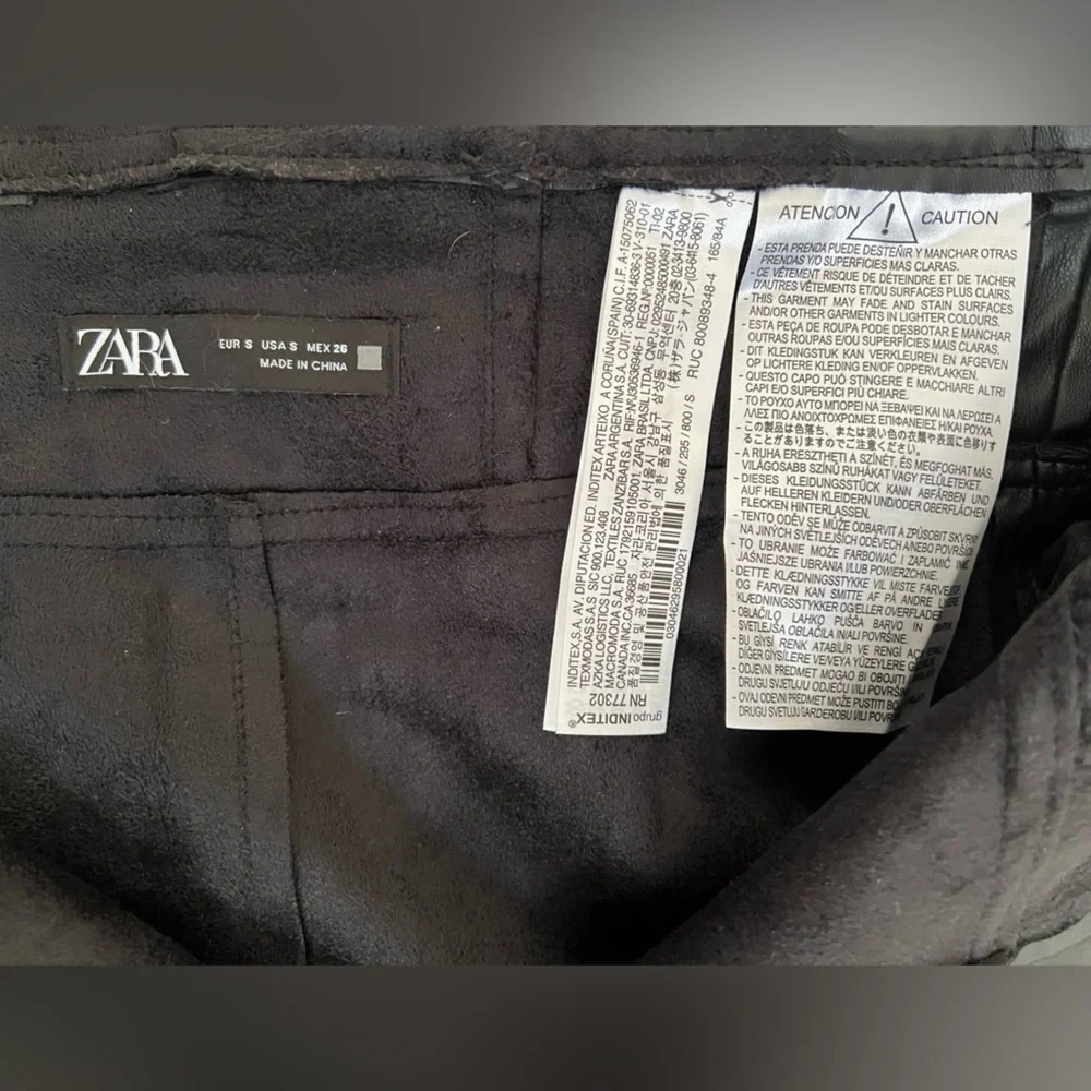 Zara Faux Vegan Pinafore Midi Dress. Size S - Picture 7 of 7